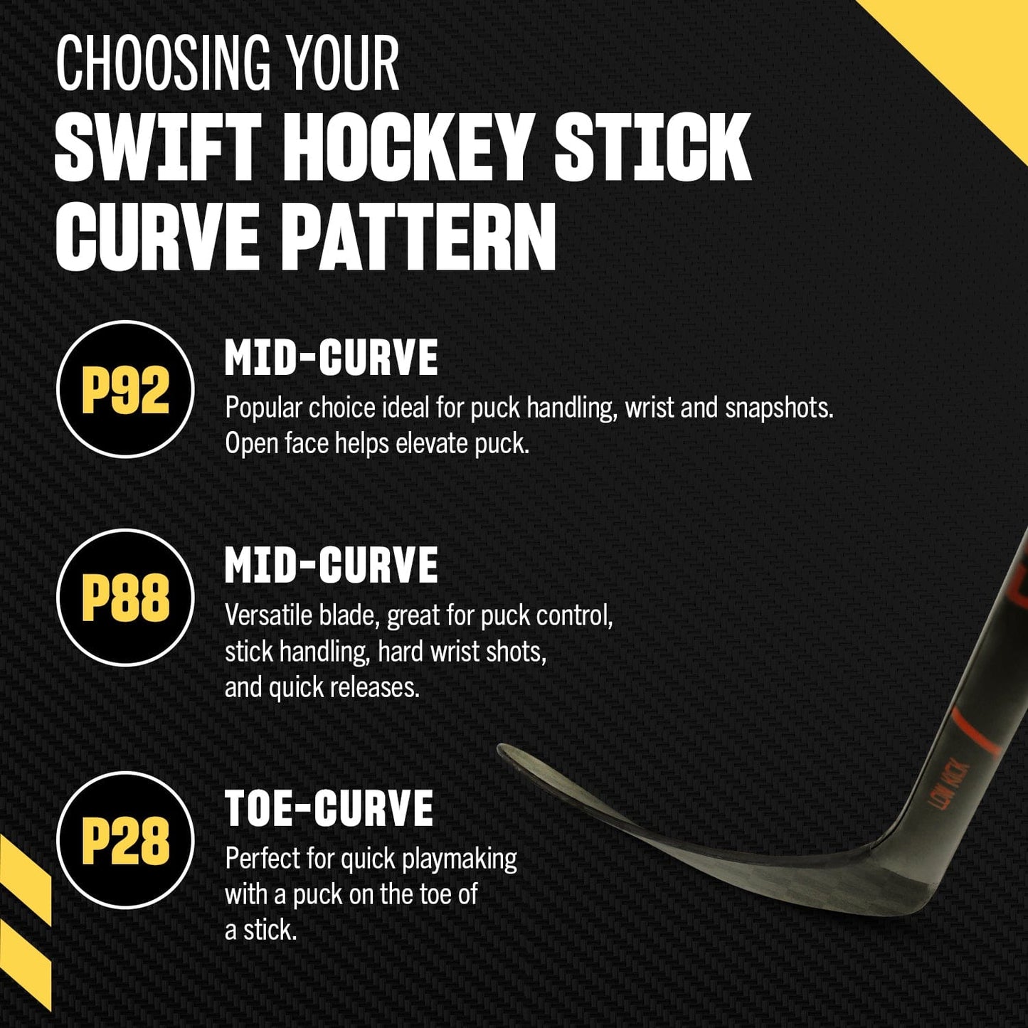 Swift ZT Pro 1 - Intermediate Hockey Stick, 57" (RED) Limited Edition